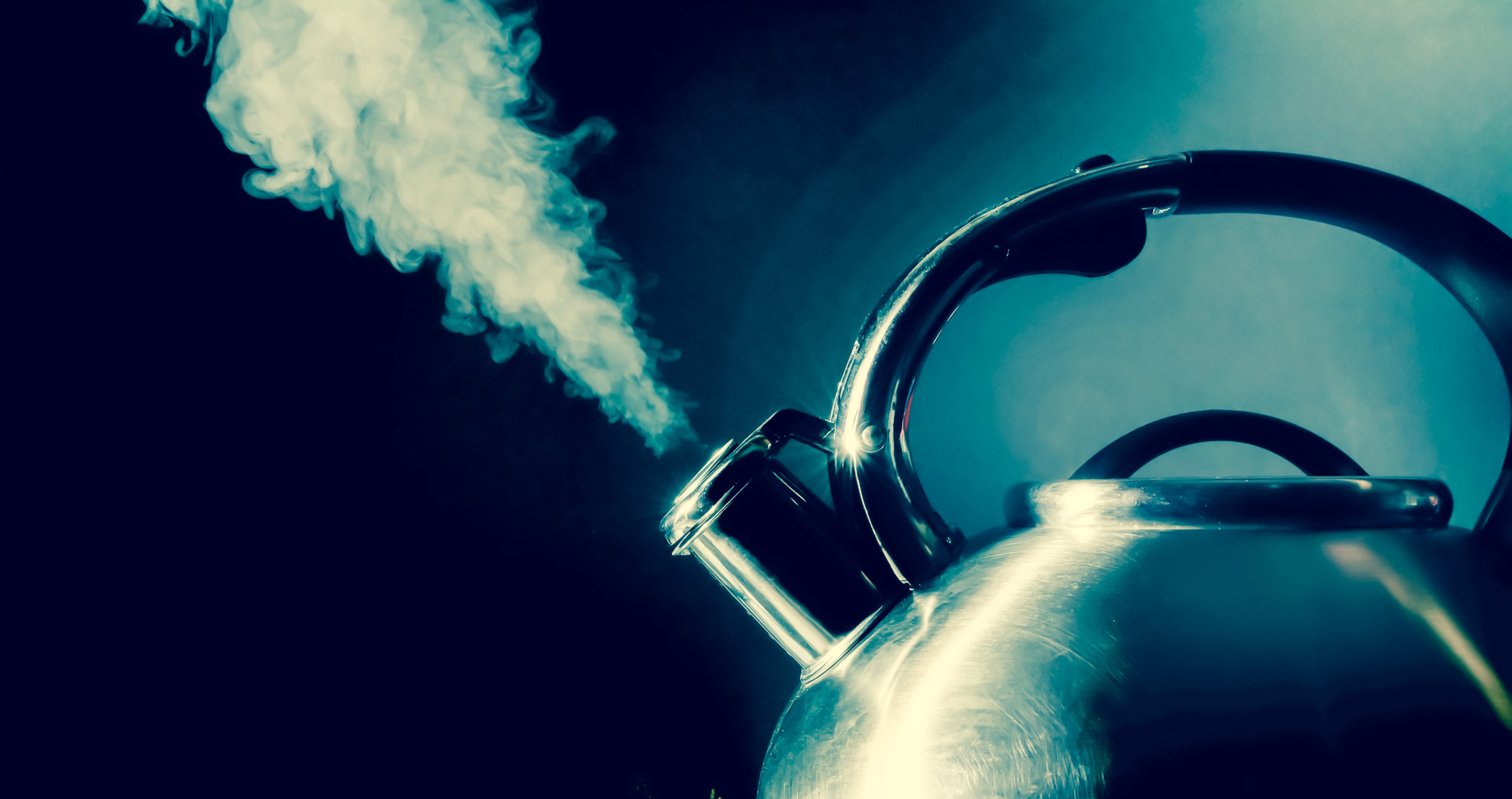 kettle,whistling,,boiling,kettle,with,steam,texture,on,a,black